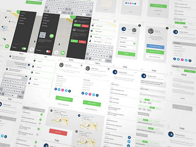 Information Sharing App app application complete design interface iphone location screens ui ux