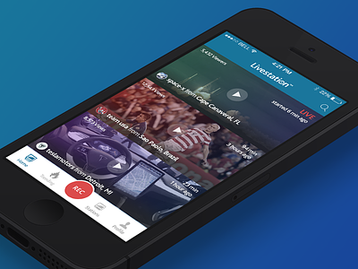 Streaming Video App app design interface iphone live streaming ui video