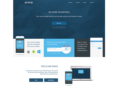 oneID Homepage