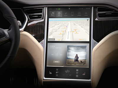 Tesla Dashboard Screen Concept car concept dashboard interface model s model x screen tesla ui ux