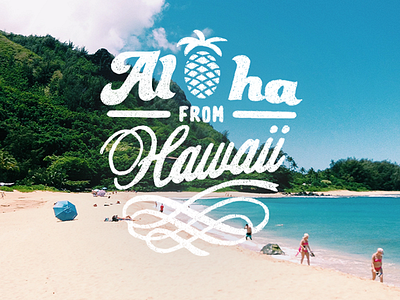 Aloha From Hawaii! aloha beach handlettering hawaii hawaiian lettering ocean photography quote texture travel type
