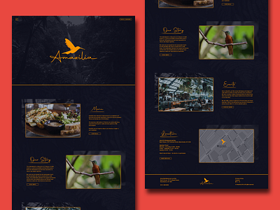Amazlia - Homepage amazilia branding homepage hummingbird interaction manchester restaurant ui ux uxdesign