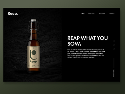REAP WHAT YOU SOW. beer beer website brand identity branding branding design branding designer brewery clean idenity illustrator interaction logos manchester mockup modern photoshop reap web design website wheat