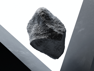 Geode 3d abstract boulder design geode render rock