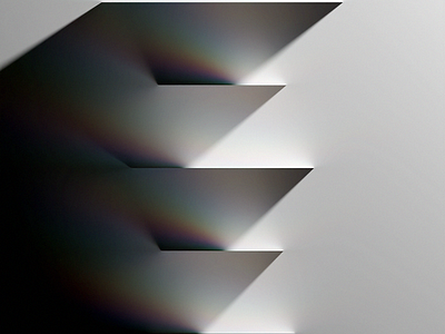 Stacks 3d abstract design generative render thin film