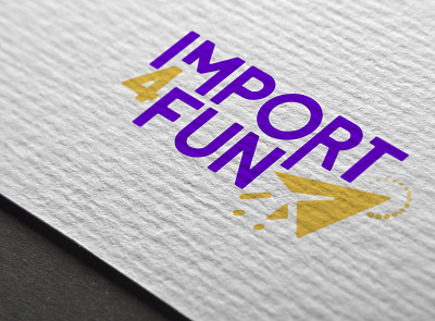 Import 4 Fun - Branding branding fun icon import logo purple travel typography yellow