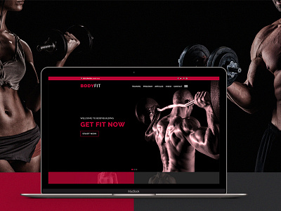 BodyBuilding Website Concept body building dark fitness gym gym website landing page