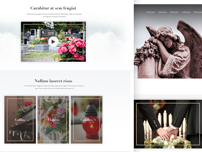 Funeral Website Concept ceremony clasic design elegant funeral layout life white