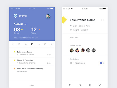 Evento - Manage events and tasks