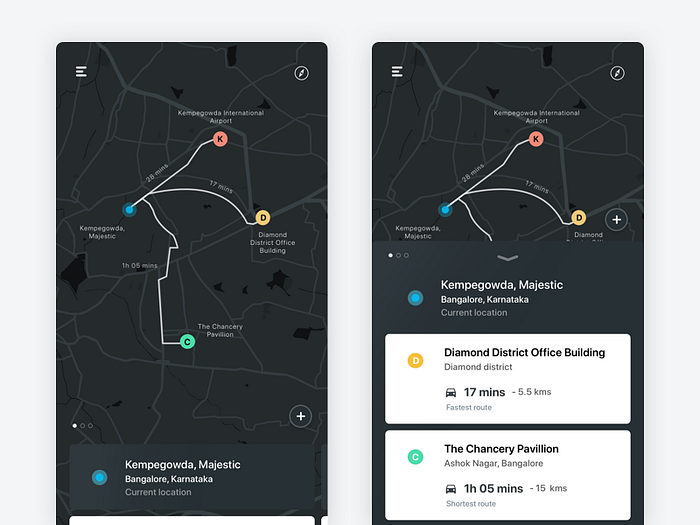 Maps Multiple locations by Ruthiran Babu on Dribbble