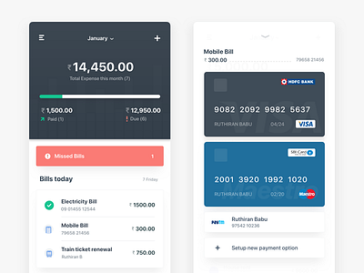 Bill payments bills expense monthly pay payments spendings stats