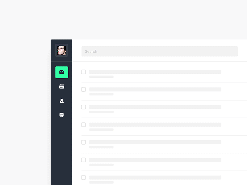 Mail app sidebar interaction by Ruthiran Babu on Dribbble