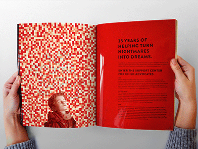 Nightmares to Dreams annual book dream filter gif kid layout print red report reveal type