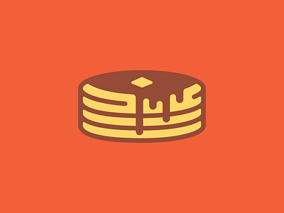 Flapjacks breakfast icons illustration