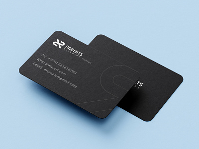 Modern Black Business card