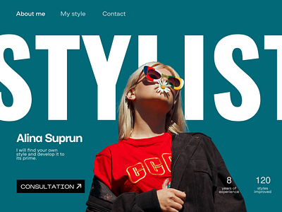 Personal website design for stylist