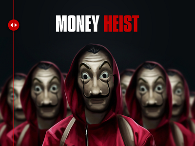 Money Heist branding graphic design ui