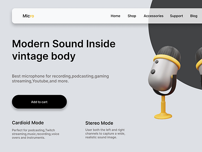 MicroPhones Website branding graphic design ui