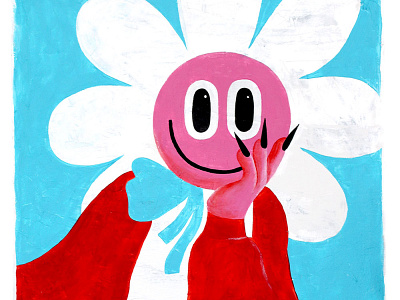 Flower Monster acrylic acrylic paint canvas illustrate illustration paint