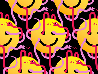 Snake Smileys pattern pattern a day pattern art patternart patterndesign patterns repeat pattern smiley