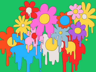 Oozy Flowers flowers illustration illustrations illustrator vector vector art