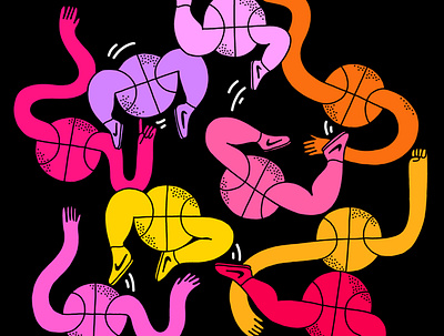 BBalls basketball bball colors nike pattern vector