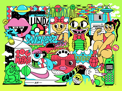 Copy&Cats / Alejandro Parrilla collage illustration toys typography vector