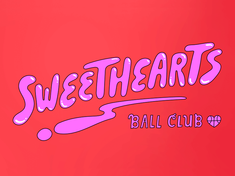 Sweethearts Ball Club Logo handlettering illustration logo logos typograpy vector
