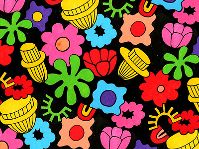 Flowers acrylic color flowers paint paintpen pattern posca