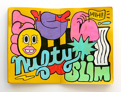 Sketches in Ugly Books doodle illustration paint posca sketch