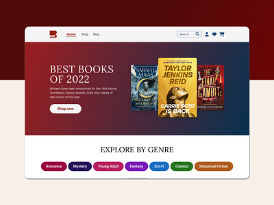 Online Bookstore Website (Homepage UI Design) bookshop bookstore homepage design landing page logo product design ui ui design ux design web design website