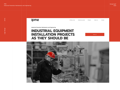 IPME design homepage industrial design logo redesign responsive ui ux ui