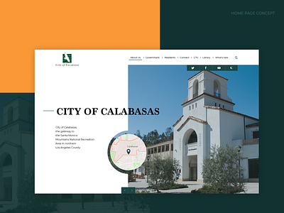 City of Calabasas - Homepage concept concept green homepage orange ui web design