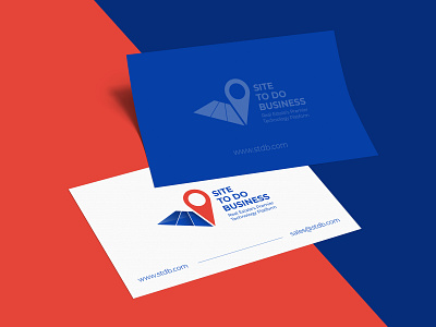 STDB - logo redesign blue blue and red logo logo design real estate rebranding red logo