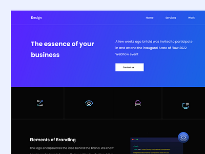 Landing page home page ui