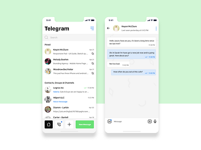 Telegram reDesign adobe xd app channel contacts design designer group ios message messanger new redesign search social telegram ui uiux ux vector xd