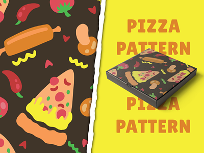 Cartoon Pizza Slice Pattern