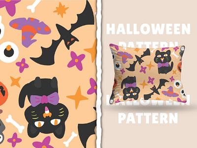 Cute Cat Halloween Pattern