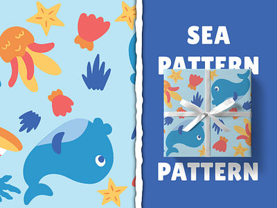 Blue Sea Animal Pattern