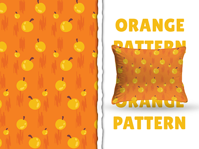 Orange Tropical Fruit Seamless Pattern background cartoon design fruit graphic design illustration orange pattern