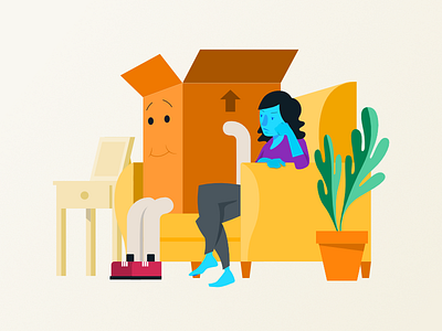 Living with Your Stuff boxes clutter illustration junk minimalism storage stuff