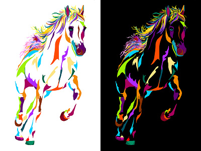 Horse color illustration