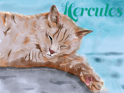 Hercules tribute adobe fresco animal illustration animals cat cat illustrations cats digital art digital watercolors experimental illustration illustration illustrator