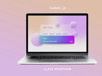 Credit Card Glass Morphism Design app branding credit card design glass morphism graphic design logo typography ui ux vector