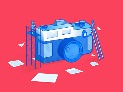 Giant Camera blog camera content marketing illustration