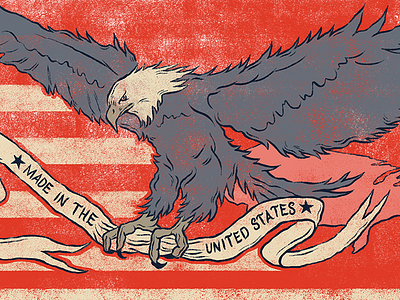Made In The USA blog content marketing eagle illustration patriotic pen usa