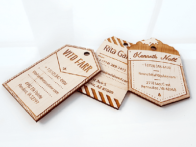 Laser-Cutting Wooden Valentine's Day Gift Tags - Pack of 6 tags