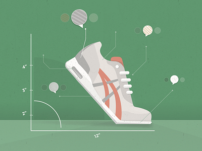 Kicks & Graphs graph illustration shoes vector