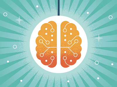 Amazing Electric Brain brain circuits editorial illo illustration