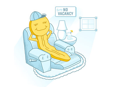 The key to relaxing... editorial illo illustration key vector